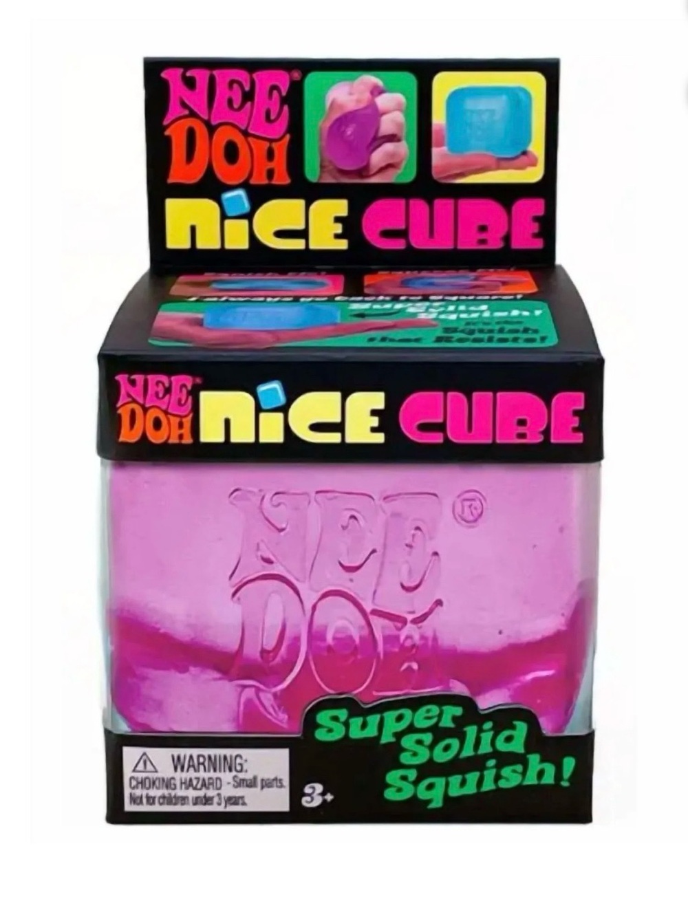 NeeDoh Nice Cube Super Solid Squish - Pink